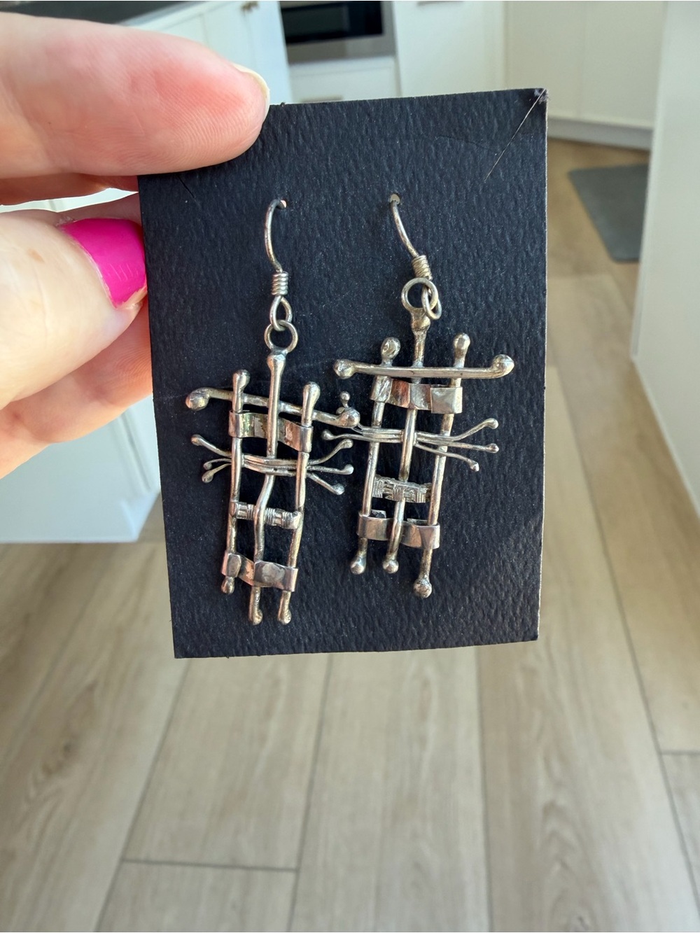 Modernist Artisan Silver Statement Jewelry Set